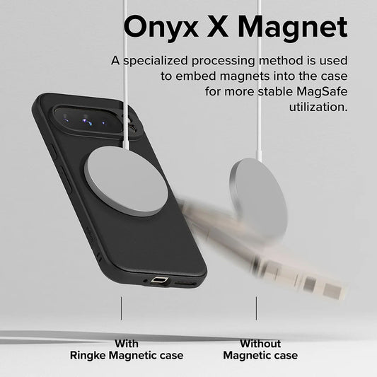 MagSafe tok Google Pixel 9 Pro-hoz, Ringke, Onyx, Fekete