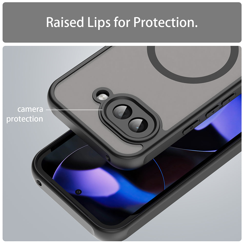 MagSafe tok Google Pixel 9a-hez, Techsuit, HaloFrost II, Fekete