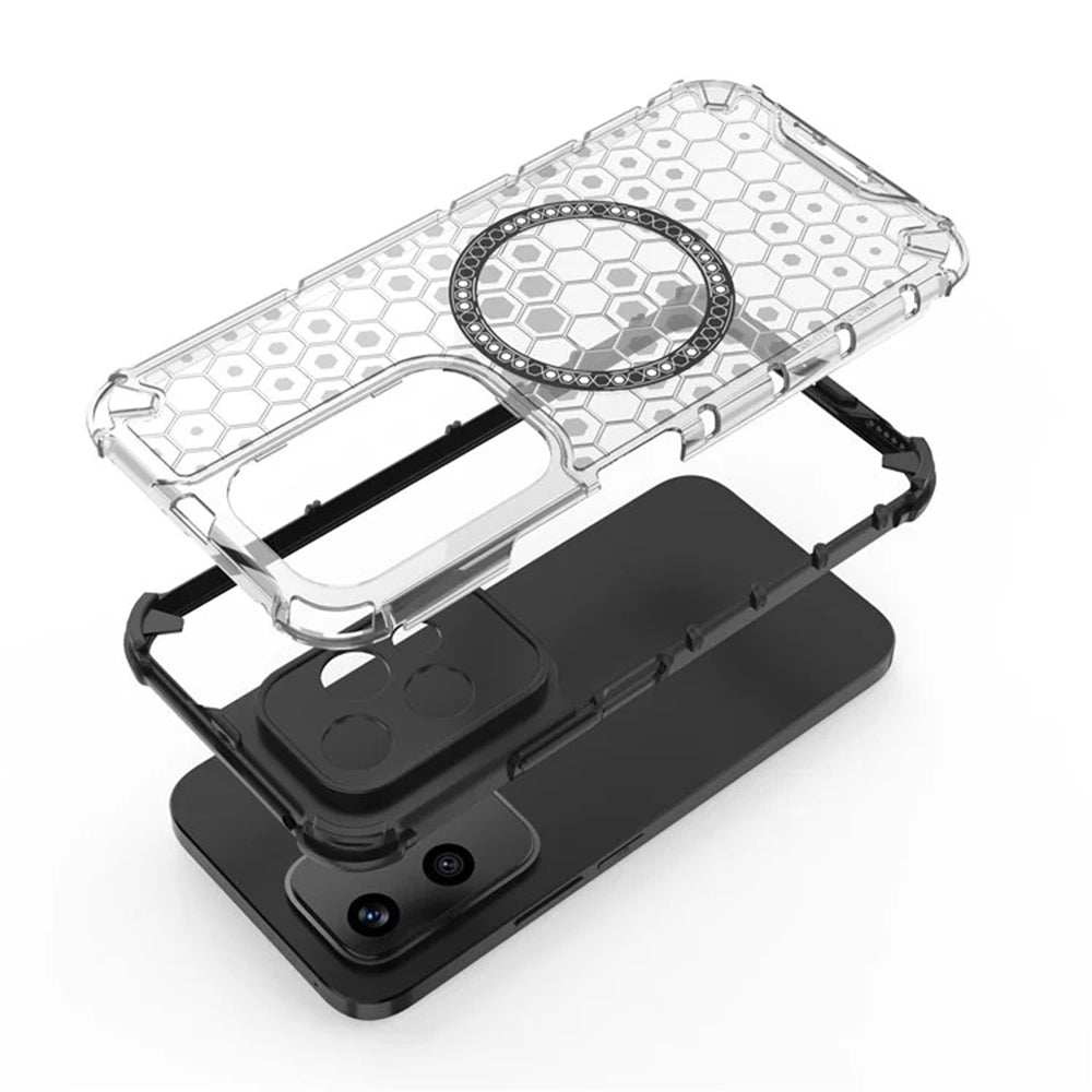 MagSafe tok Honor 200 Lite-hez, Techsuit, HoneyComb Shield, Fehér