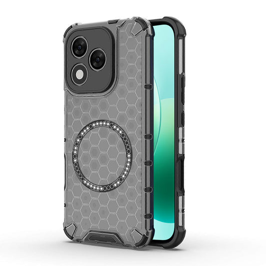 MagSafe tok Honor 400 Lite-hez, Techsuit, HoneyComb Shield, Fekete