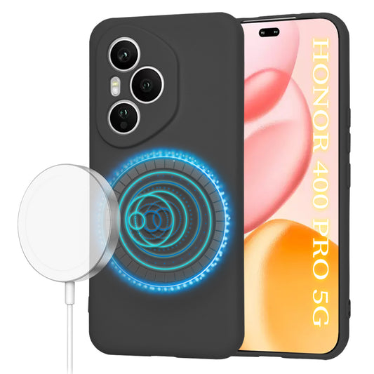 MagSafe tok Honor 400 Pro-hoz, Techsuit, SoftFlex, Fekete