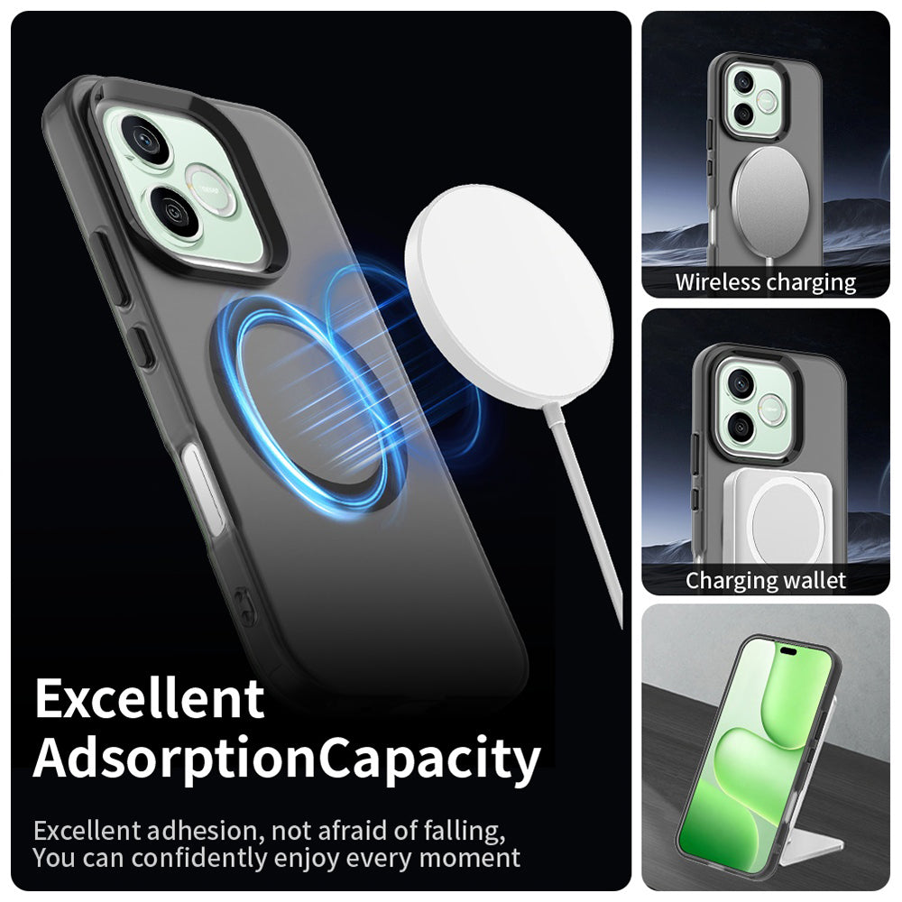 MagSafe tok Honor 600 Lite-hez, Techsuit, CandyCase, Fekete