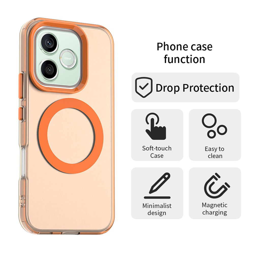MagSafe tok Honor 600 Pro / 600-hoz, Techsuit, CandyCase, Narancssárga