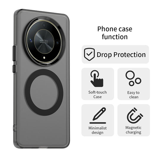MagSafe tok Honor Magic6 Lite-hez, Techsuit, CandyCase, Fekete