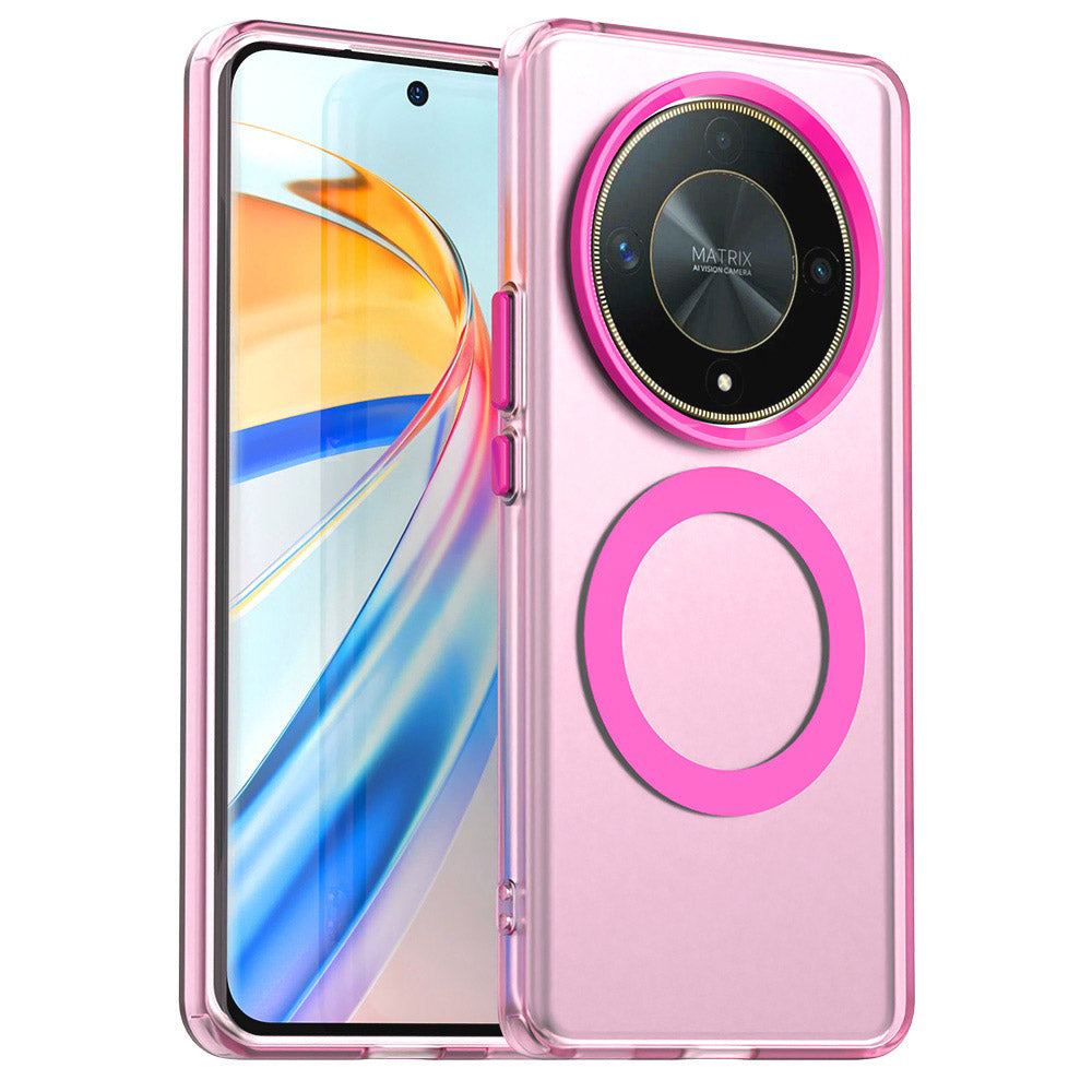 MagSafe tok Honor Magic6 Lite-hez, Techsuit, CandyCase, Rózsaszín
