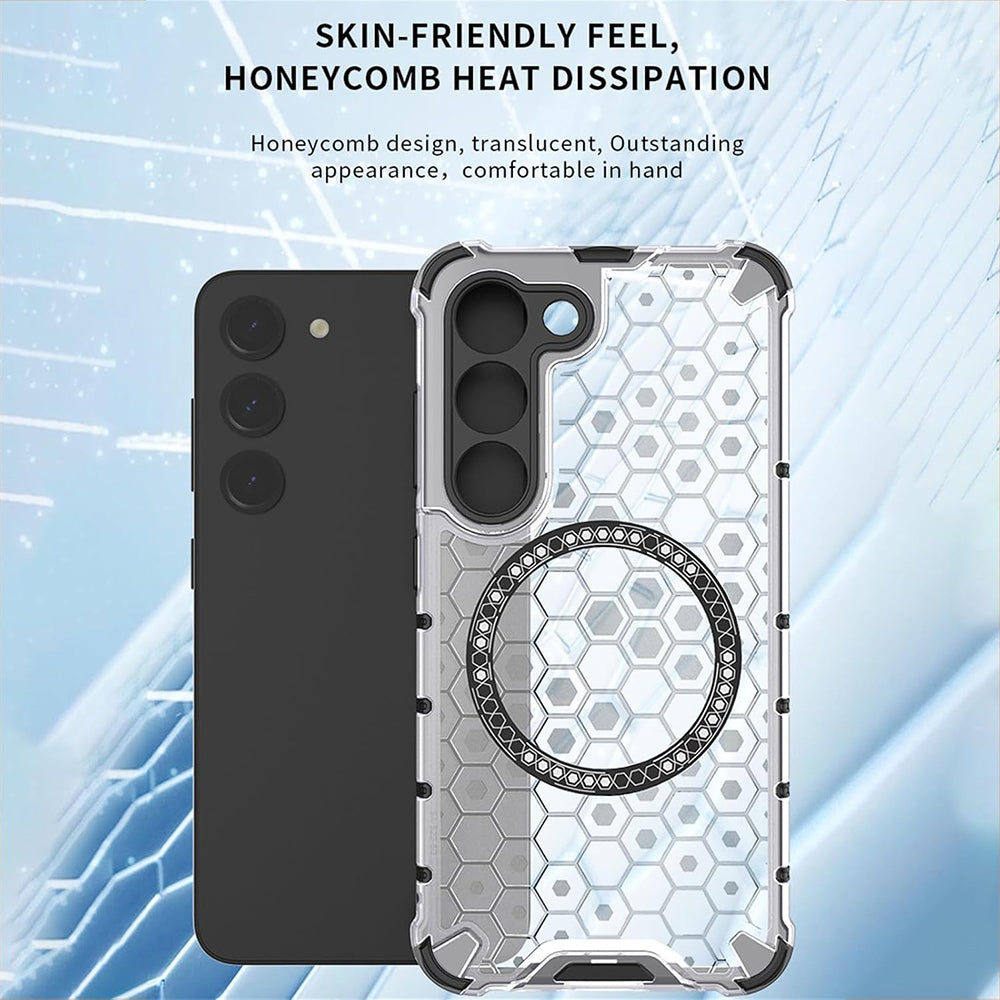 MagSafe tok Honor Magic6 Lite-hez, Techsuit, HoneyComb Shield, Fehér