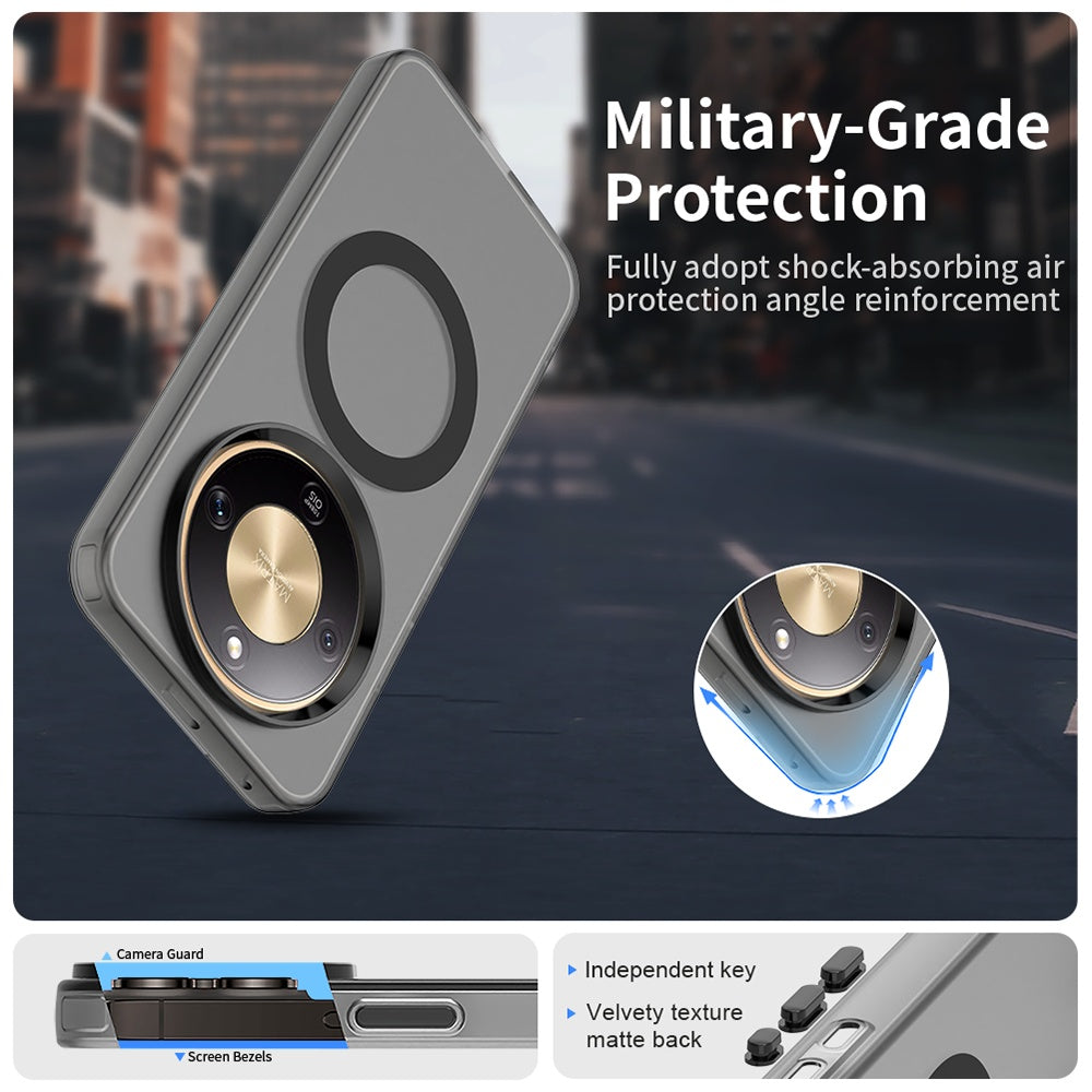 MagSafe tok Honor Magic8 Lite-hoz, Techsuit, CandyCase, Fekete