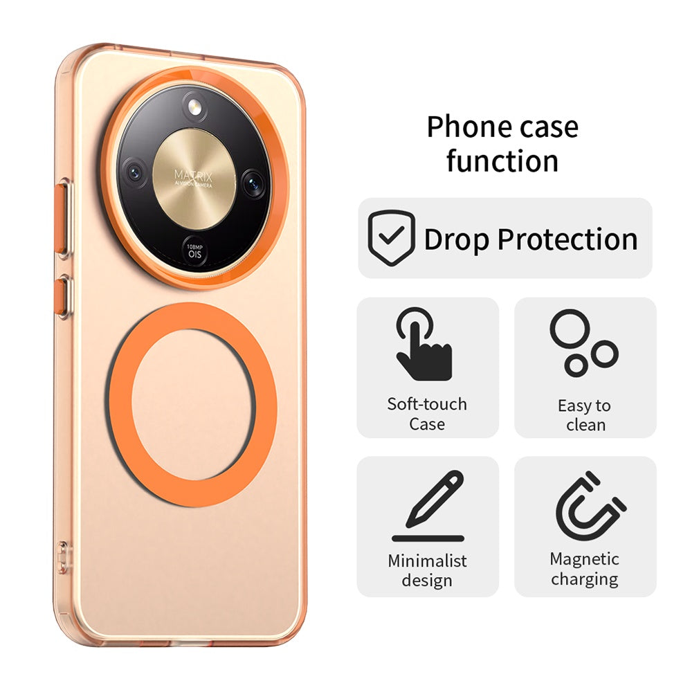 MagSafe tok Honor Magic8 Lite-hoz, Techsuit, CandyCase, Narancssárga