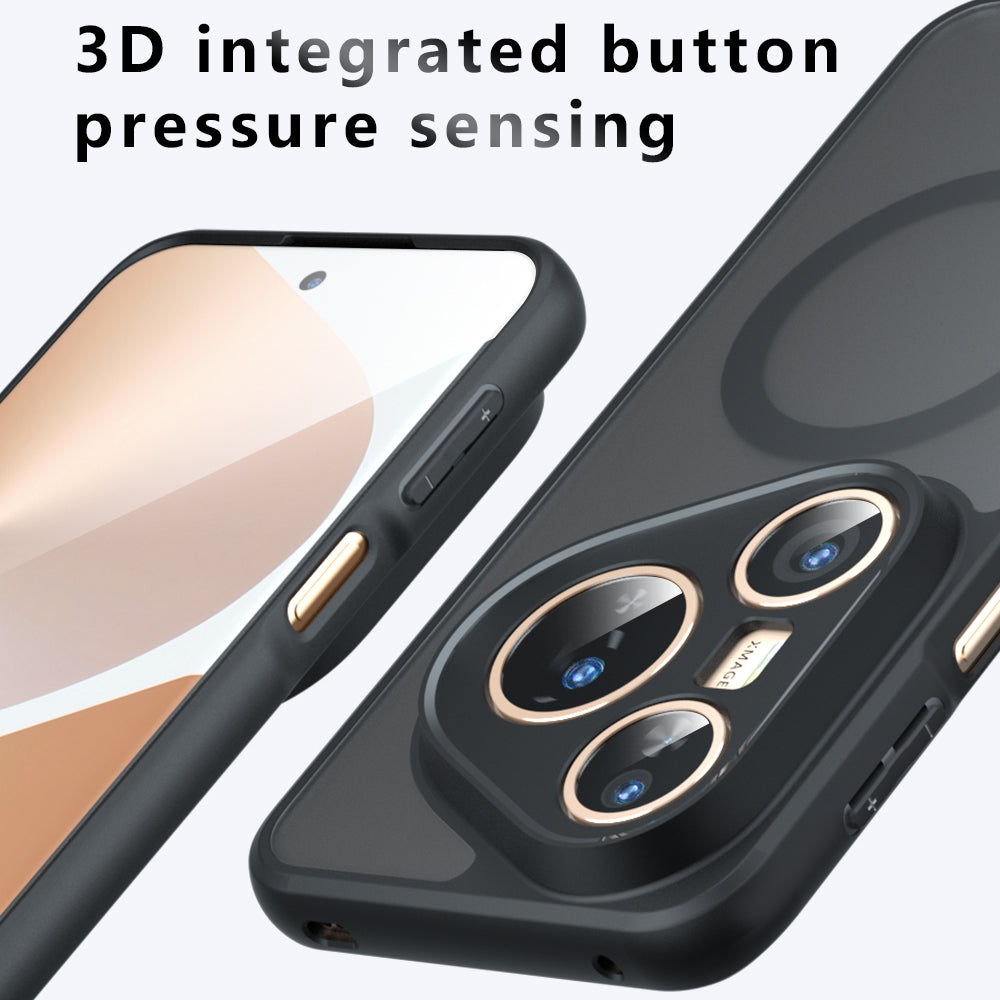 MagSafe tok Huawei Pura 80 Pro / Pura 80 Ultra készülékhez, Techsuit, PureFrost, Fekete Szatén