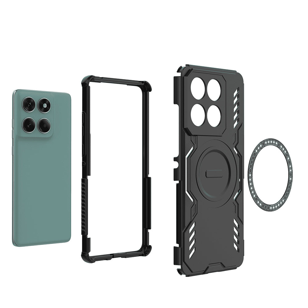MagSafe tok Motorola Edge 60 Fusion / Edge 60-hoz, Techsuit, ArmorMag, Fekete