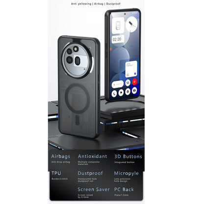 MagSafe tok a Nothing Phone (3a) Pro-hoz, Techsuit, PureFrost, Fekete