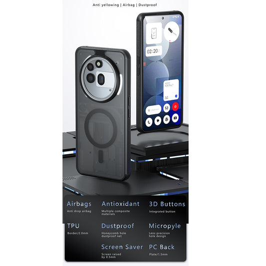 MagSafe tok a Nothing Phone (3a) Pro-hoz, Techsuit, PureFrost, Fekete