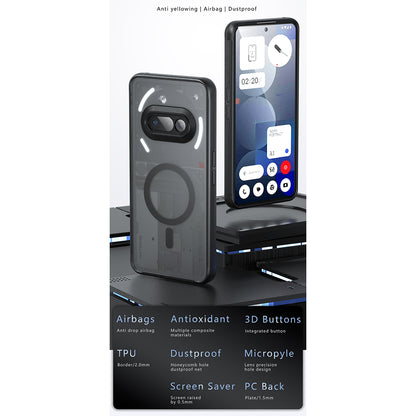 MagSafe tok Nothing Phone (3a) készülékhez, Techsuit, PureFrost, Fekete