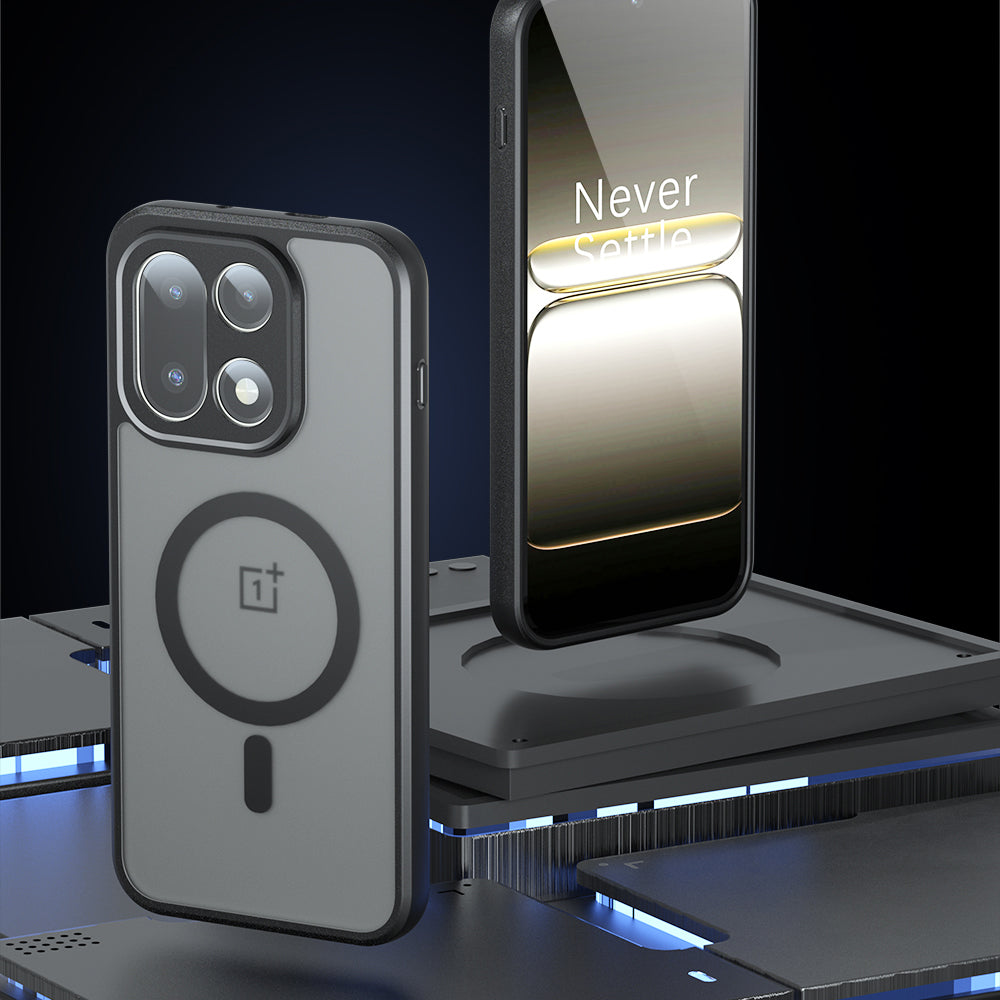 MagSafe tok OnePlus 15-höz, Techsuit, PureFrost, Szatén Fekete