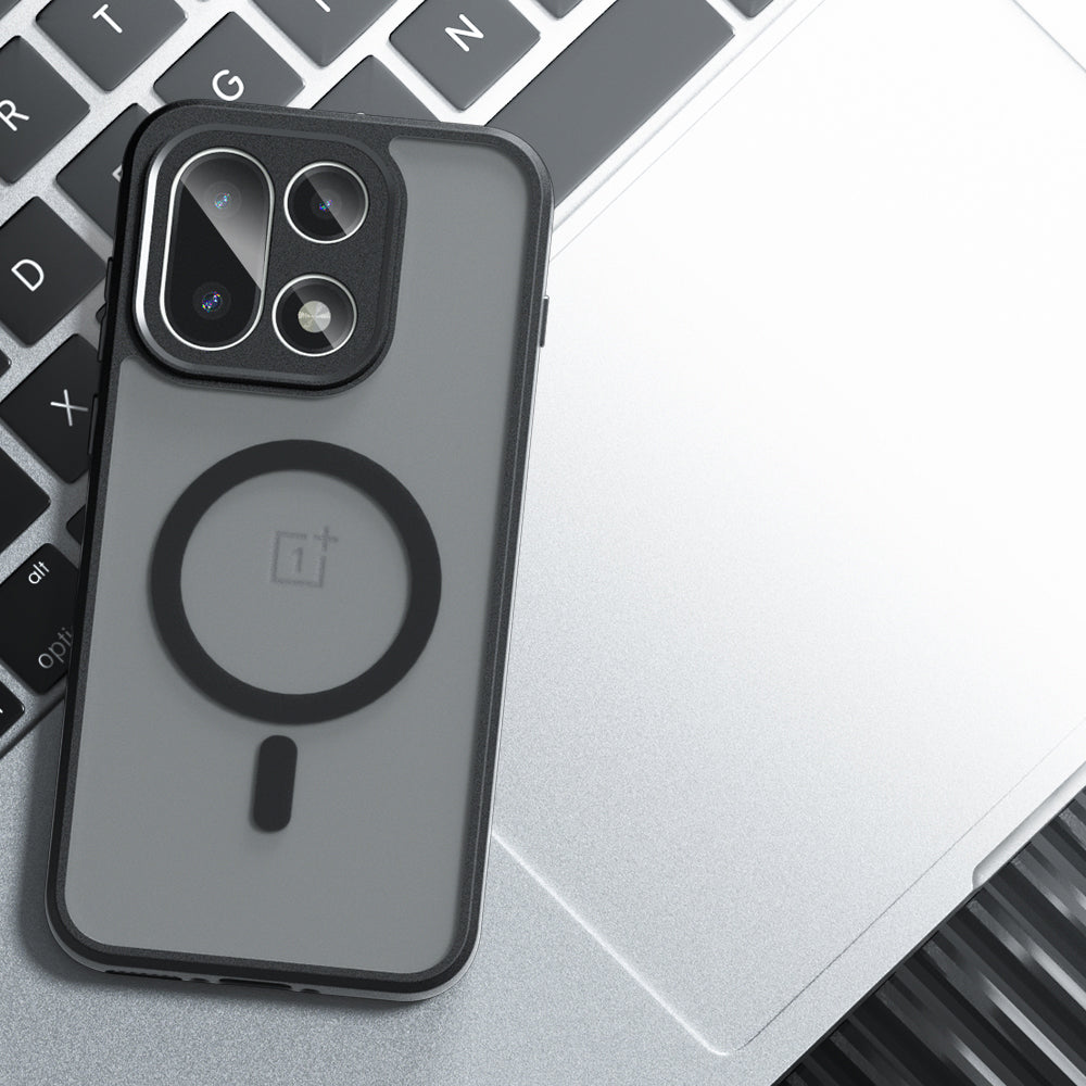 MagSafe tok OnePlus 15-höz, Techsuit, PureFrost, Szatén Fekete