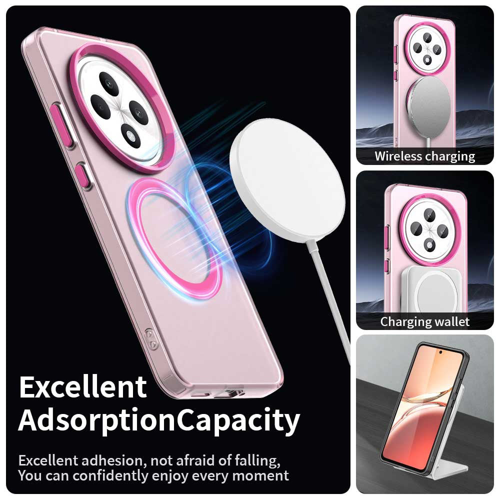 MagSafe tok Oppo A3 4G / A3 5G-hez, Techsuit, CandyCase, Rózsaszín
