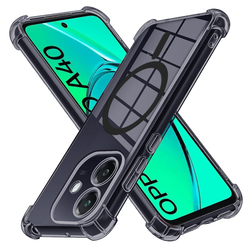 MagSafe Case for Oppo A3 4G, Techsuit, Shockproof Clear, Smoke