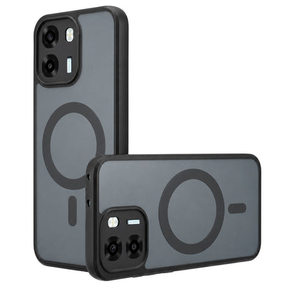 MagSafe tok Oppo A6 4G-hez, Techsuit, PureFrost, Fekete Szatén
