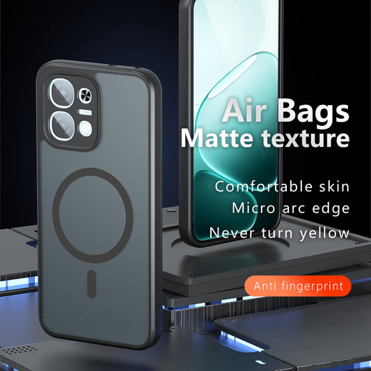 MagSafe tok Oppo A6 4G-hez, Techsuit, PureFrost, Fekete Szatén