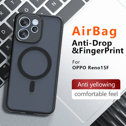 MagSafe tok Oppo Reno15 FS / Reno15 F-hez, Techsuit, PureFrost, Fekete Szatén