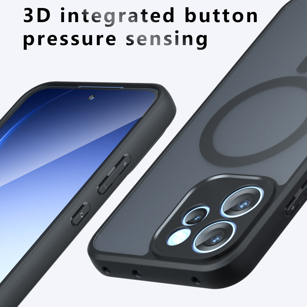MagSafe tok Oppo Reno15 FS / Reno15 F-hez, Techsuit, PureFrost, Fekete Szatén