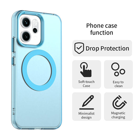 MagSafe tok Oppo Reno16 F / Reno16 FS-hez, Techsuit, CandyCase, Kék