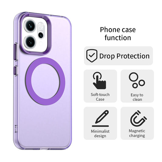 MagSafe tok Oppo Reno16 F / Reno16 FS-hez, Techsuit, CandyCase, Lila