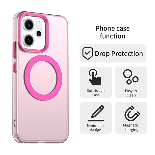MagSafe tok Oppo Reno16 F / Reno16 FS-hez, Techsuit, CandyCase, Rózsaszín