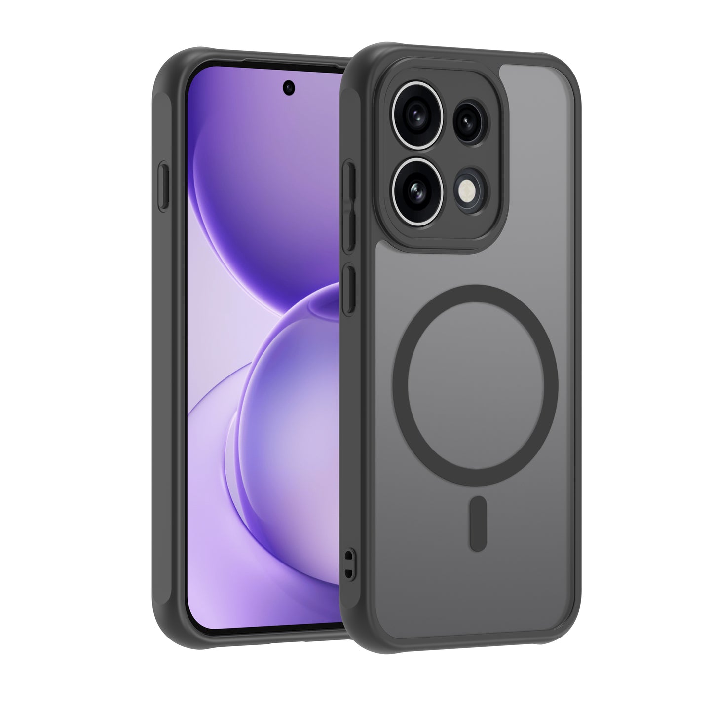 MagSafe tok Oppo Reno16 F / Reno16 FS-hez, Techsuit, HaloFrost II, Fekete