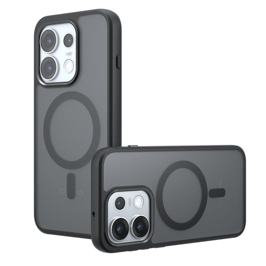 MagSafe tok Oppo Reno16 Pro-hoz, Techsuit, PureFrost, Fekete Szatén