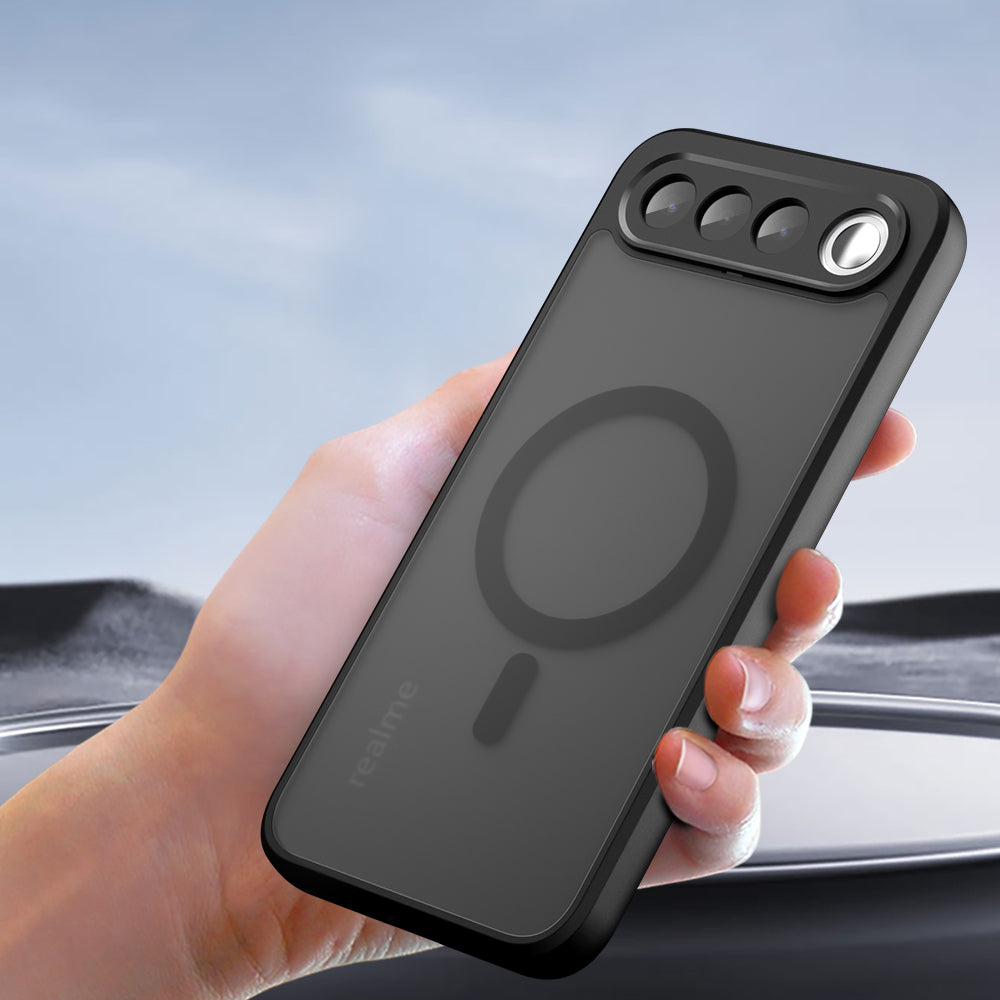 MagSafe tok Realme 16-hoz, Techsuit, PureFrost, Fekete Szatén