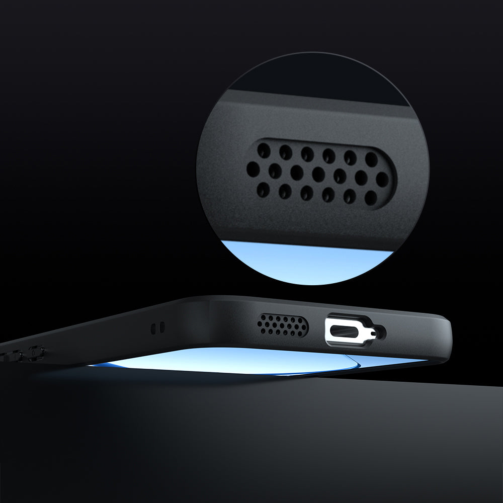 MagSafe tok Realme 16-hoz, Techsuit, PureFrost, Fekete Szatén