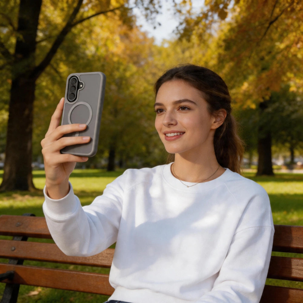 MagSafe tok Samsung Galaxy A57 5G-hez, Tech-Protect, Magmat, Szürke Matt