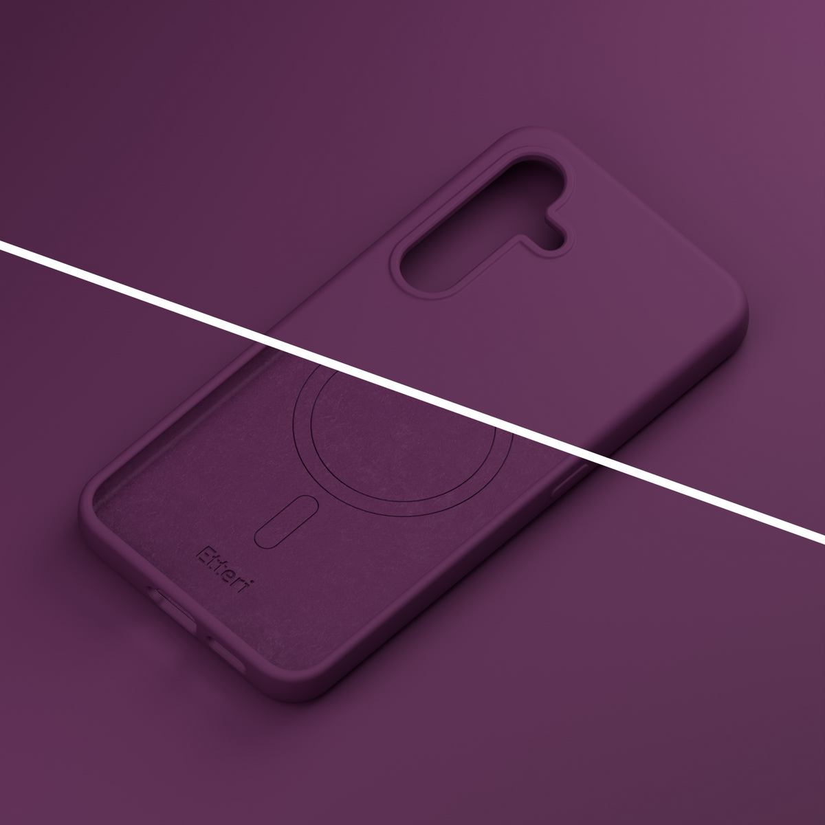 MagSafe tok Samsung Galaxy A57 5G-hez, Etteri, Silicone Mag, Bordó