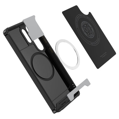 MagSafe tok Samsung Galaxy S25 Ultra S938-hez, Spigen, Mag Armor, Fekete ACS08913