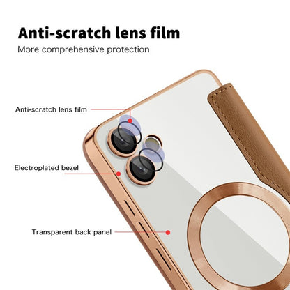 MagSafe Case for Samsung Galaxy A05 A055, Techsuit, SmartMag Book, Brown