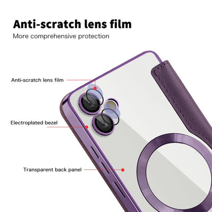 MagSafe tok Samsung Galaxy A05 A055-hez, Techsuit, SmartMag Book, Lila