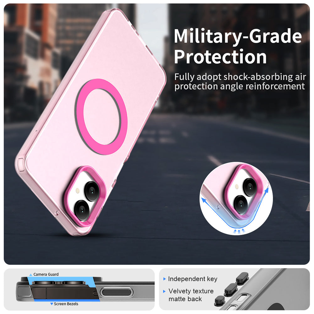 MagSafe tok Samsung Galaxy A06 A065-hez, Techsuit, CandyCase, Rózsaszín