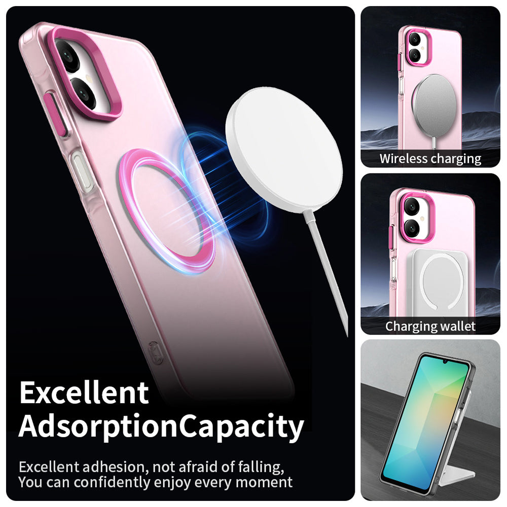 MagSafe tok Samsung Galaxy A06 A065-hez, Techsuit, CandyCase, Rózsaszín