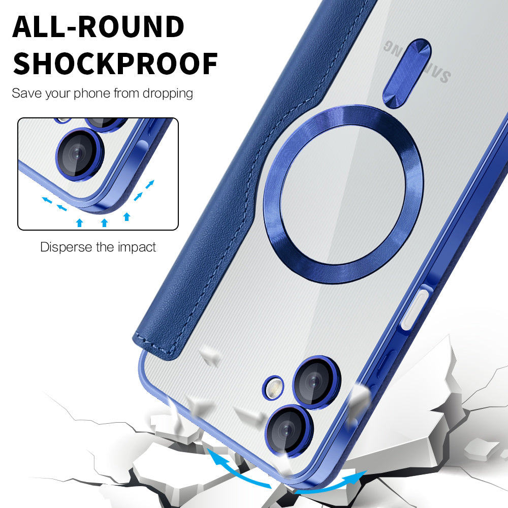 MagSafe tok Samsung Galaxy A06 A065-hez, Techsuit, SmartMag Book, Kék
