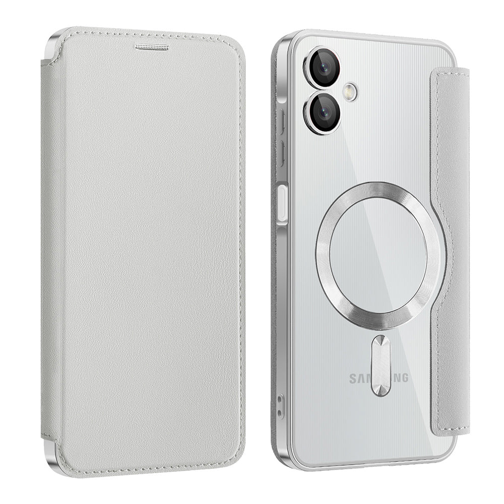 MagSafe Case for Samsung Galaxy A06 A065, Techsuit, SmartMag Book, Gray