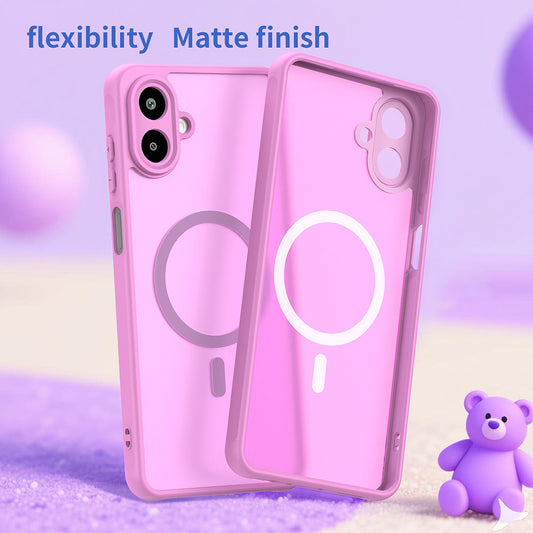 MagSafe tok Samsung Galaxy A07 4G A075-höz, Techsuit, HaloFrost II, Rózsaszín