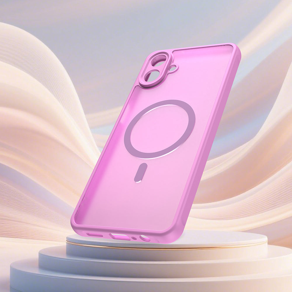 MagSafe tok Samsung Galaxy A07 4G A075-höz, Techsuit, HaloFrost II, Rózsaszín