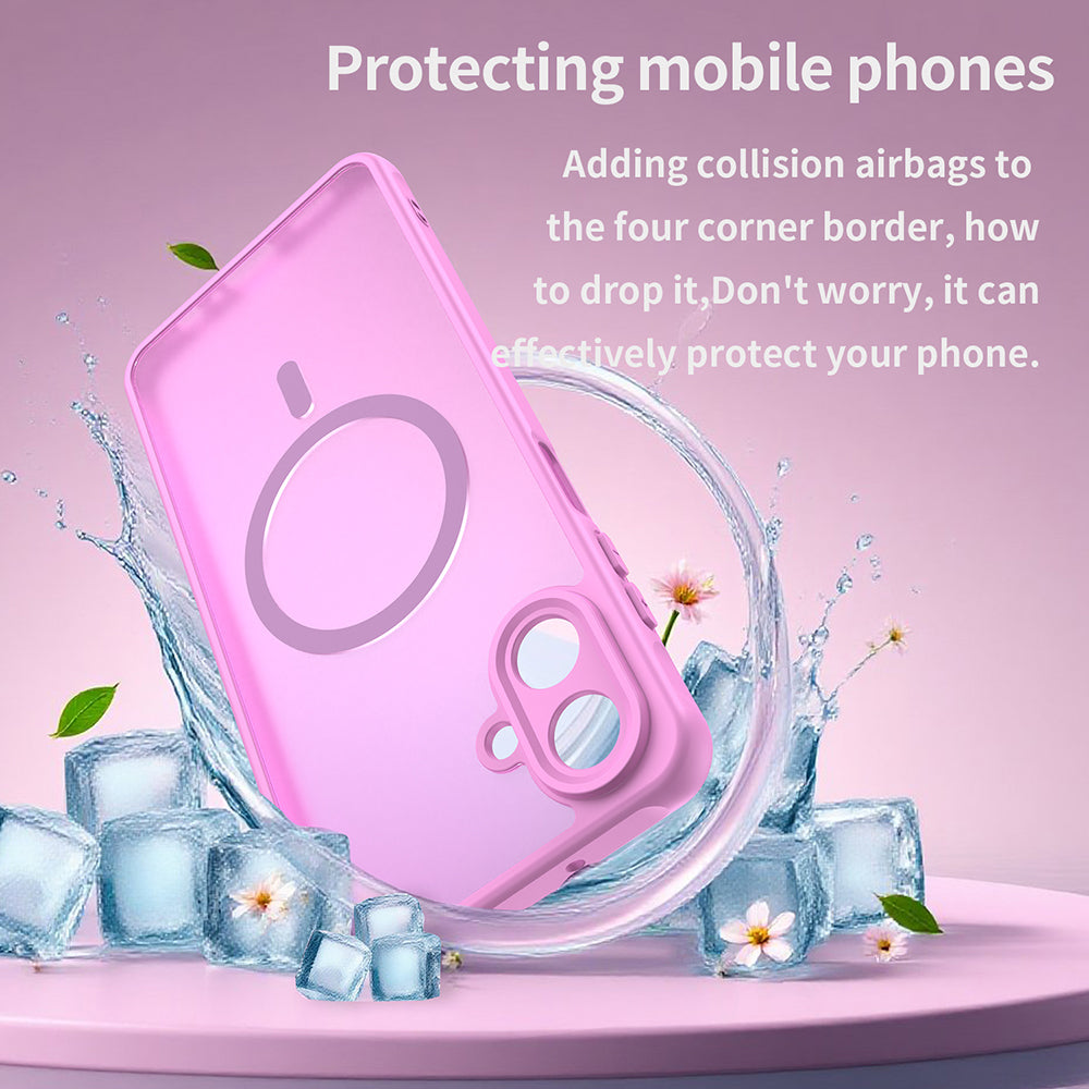 MagSafe tok Samsung Galaxy A07 4G A075-höz, Techsuit, HaloFrost II, Rózsaszín