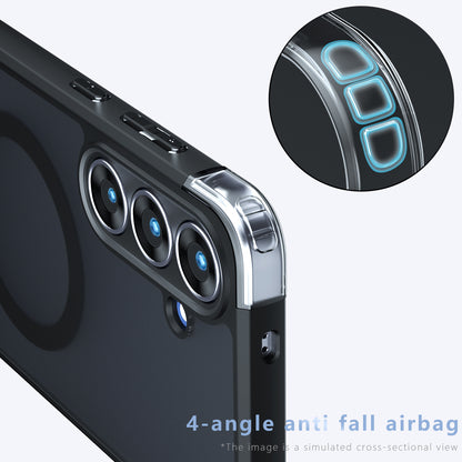 MagSafe tok Samsung Galaxy A07 4G A075-höz, Techsuit, PureFrost, Szatén Fekete