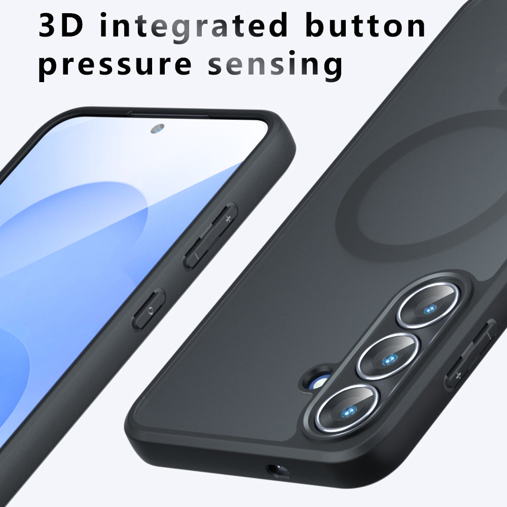 MagSafe tok Samsung Galaxy A07 4G A075-höz, Techsuit, PureFrost, Szatén Fekete