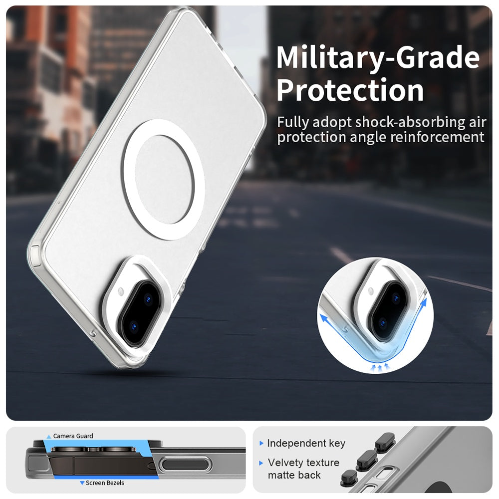MagSafe tok Samsung Galaxy A07 4G A075-hez, Techsuit, CandyCase, Fehér