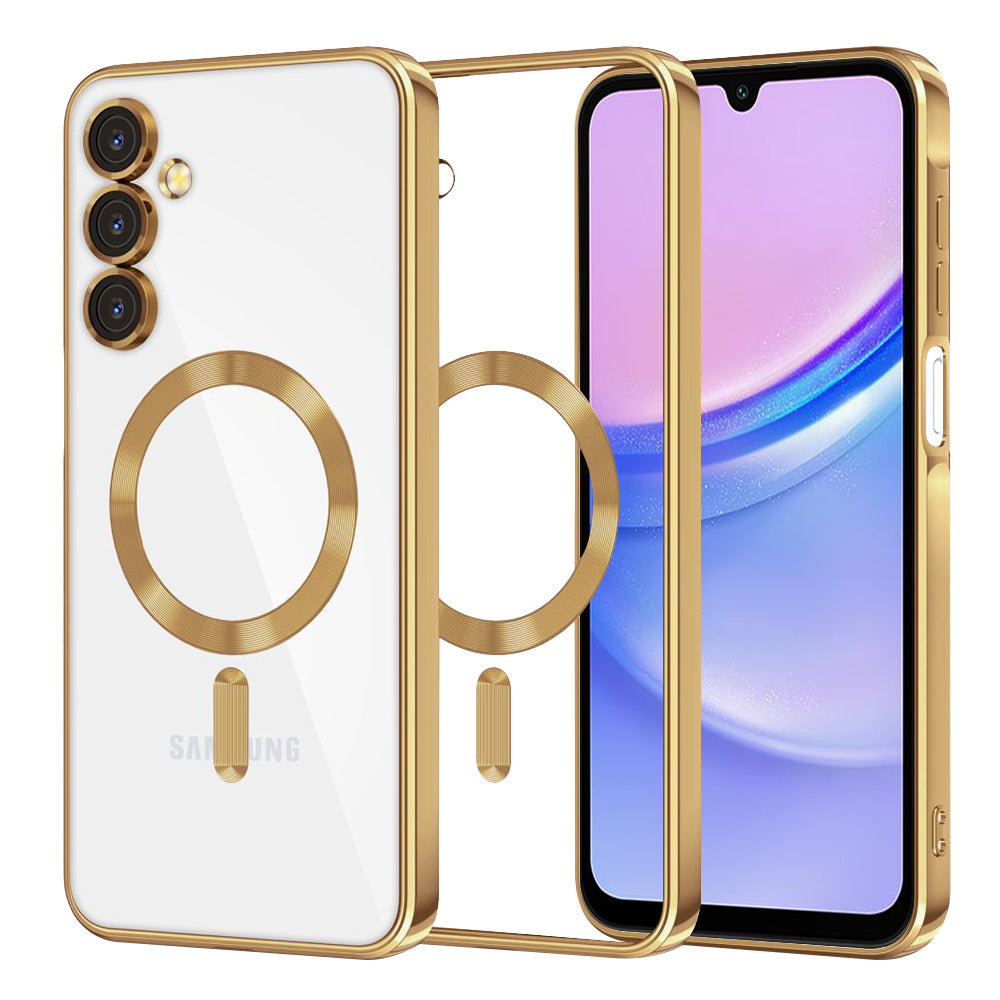 MagSafe tok Samsung Galaxy A15 5G A156 / A15 A155 készülékhez, Techsuit, Luxury Crystal, Arany
