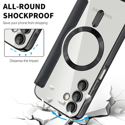 MagSafe Case for Samsung Galaxy A15 5G A156 / A15 A155, Techsuit, SmartMag Book, Black