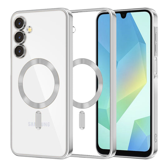 MagSafe tok Samsung Galaxy A16 5G A166 / A16 4G A165 készülékhez, Techsuit, Luxury Crystal, Ezüst